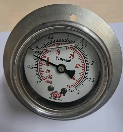2'' DIAL  1/4 BSP BCPM COMPOUND GAUGE COMPLETE SS GLY FILLED product image