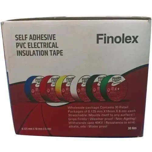 Finolex Electrical Tape is a reliable insulation solution for electrical wiring, cable joints, repairs, and maintenance applications. Designed for effective electrical insulation and protection, Finolex tape is suitable for residential, commercial, and industrial electrical work. Mukesh Enterprises offers Finolex electrical tape along with a range of wires, cables, electrical products, and water pumps.