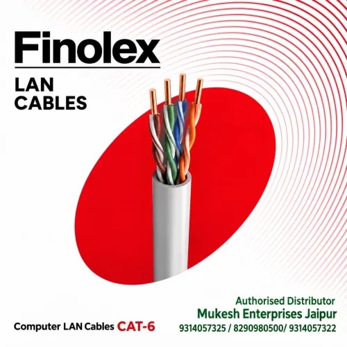 Finolex CAT-6 Cable is designed for reliable, high-speed networking in homes, offices, commercial spaces, and IT infrastructure. It supports fast data transmission and stable network connectivity, making it suitable for computers, routers, switches, CCTV networking, and other Ethernet-enabled devices. Choose Finolex CAT-6 network cable for dependable performance and quality connectivity.