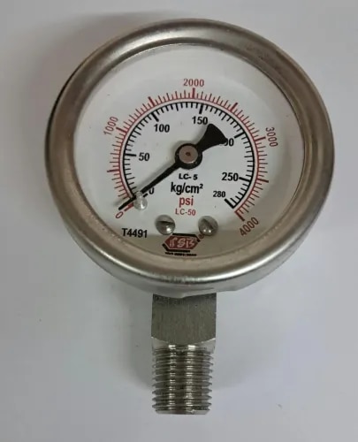 2'' DIAL0-4000 PSI 1/4 NPT BOTTOM COMPLETE SS product image