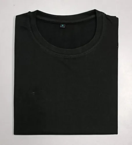 Round Neck Cotton T-Shirt Black product image