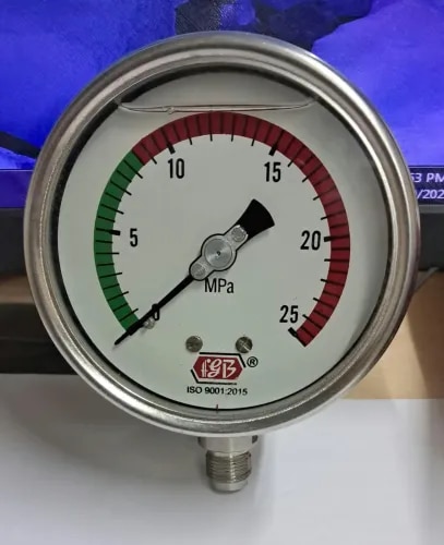 4"dial 0-25 mpa 3/8 bsp bottom complete ss glycerin filled product image