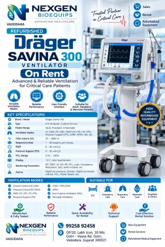 Refurbished Drager Savina 300 ventilator product image