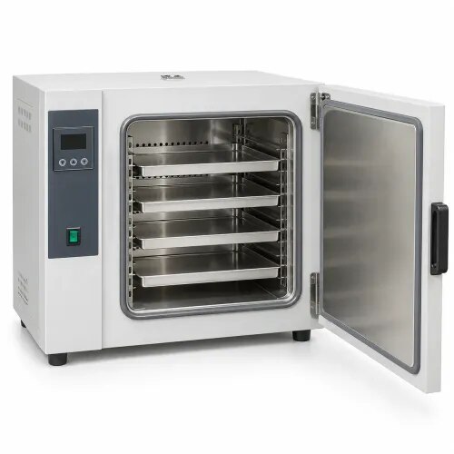 Laboratory tray dryer and drying oven for drying, heating and sample dehydration applications. Model options include triple-walled construction, mild steel or stainless steel chamber, aluminium trays and microprocessor-based PID digital temperature control depending on model.
