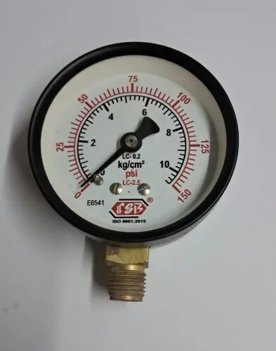 21/2"dial 0-150 psi 1/4 bsp bottom ms casing internal brass product image