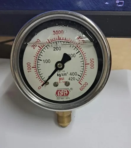 21/2"dial 0-6000 psi 1/4 bsp bottom ss casing internal gly filled product image