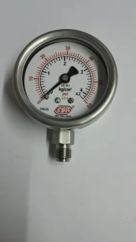 21/2"dial 0-60 psi 1/4 bsp bottom complete ss product image