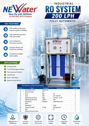 200 LPH RO System product image