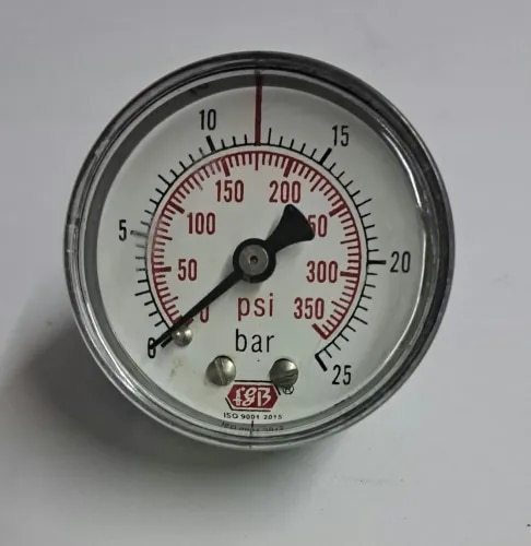 2"dial 0-25 psi 1/4bsp b/c ms casing internal brass product image