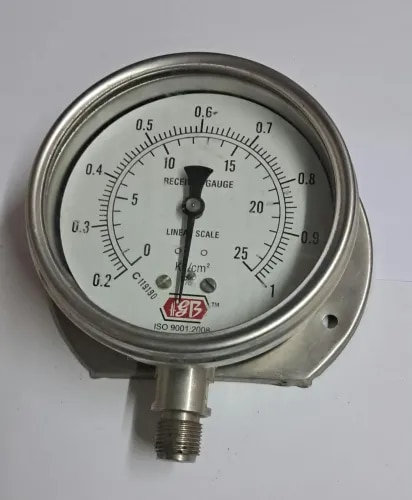 4'' DIAL0-1 KG 3/8 BSP BOTTOM COMPLETE SS Receiver Gauge product image