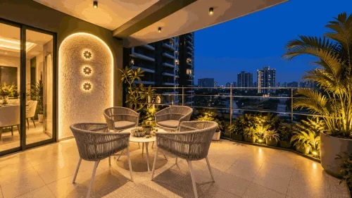 Luxury Night Time Balcony Seating Design | Kanchipuram  product image