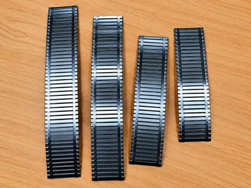 Sheet Metal Progressive Die Manufacturer in IndiaPrecision Sheet Metal Progressive Die for High-Volume ManufacturingWe are a leading Sheet Metal Progressive Die Manufacturer in India, specializing in the design and manufacturing of precision progressive dies, press tools, sheet metal dies, blanking dies, and piercing tools for industrial sheet metal components. Our progressive dies are engineered for consistent production, accurate dimensional control, and efficient multi-stage operations.This 12-station progressive die is designed for sheet metal applications involving blanking and piercing operations. Manufactured using high-quality D2 die steel, the tool is suitable for CRCA strips with sheet thicknesses up to 1 mm and strip widths up to 120 mm.High-Precision Progressive Die for Sheet Metal ComponentsA progressive die performs multiple operations as the sheet strip moves through different stations inside the press. This enables manufacturers to produce complex sheet metal components efficiently while maintaining repeatable accuracy.Our Sheet Metal Progressive Die is designed for use with a 40-ton press capacity and features a pillar guide system for controlled and stable tool movement. With a specified tolerance of up to 0.02 mm and tool hardness of approximately 60 HRC, the die is designed for demanding production environments.