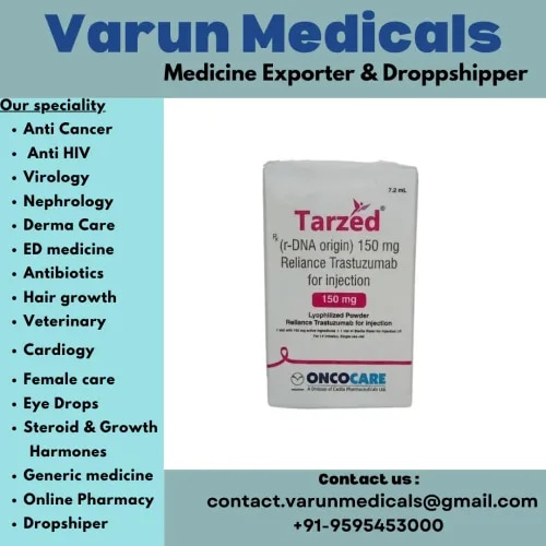 Tarzed injection is an anti-cancer medication used by cancer specialists to treat specific types of breast cancer. It targets a protein called HER2, which is overexpressed in certain breast cancers. By binding to HER2, Tarzed injection inhibits the growth of these cancer cells. Tarzed injection is used in various treatment settings, including early-stage breast cancer with high HER2 levels and metastatic breast cancer. It may be administered alone or in combination with other cancer treatments like chemotherapy or hormone therapy, depending on the specific type and stage of the cancer.