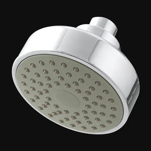 1) Dimension: The shower head features a 100 mm (4 inches) face diameter. It is bundled with a standard 225 mm (approx. 9 inches) long heavy-duty installation arm.2) Shape: Round.3) Finish: Premium, highly reflective Chrome Finish.4) Material: The shower face/body is molded from high-grade ABS Plastic, and it is paired with a heavy-duty Brass shower arm and wall flange for lasting structural support.5) Functions: Single-function Rainfall flow pattern designed for an even and uniform water distribution over the head.6) Flow Rate: Standard domestic water efficiency layout optimizing output under daily pressure variations without massive pressure drop-offs.7) Mounting Type: Wall Mounted.8) Warranty: Typically carries a 2-Year Warranty against operational manufacturing defects