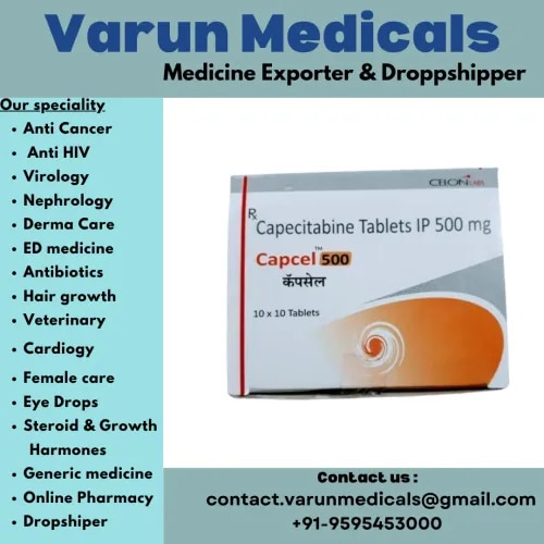 Capcel 500mg Tablet contains the active ingredient Capecitabine. It belongs to the category of medicines known as antimetabolites. This medication is used in combination with other anticancer drugs for the treatment of Metastatic colorectal cancer and breast cancer. Cancer is a disease in which cells multiply in an abnormal and uncontrolled manner. It is also used for the prevention of new occurrences of cancer in the colon after the complete removal of the tumor by surgery. 