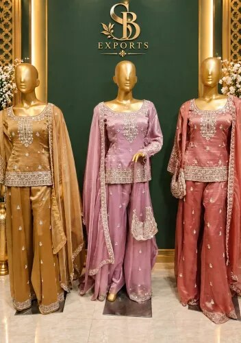 Elegant Embroidered Palazzo Suit Set product image