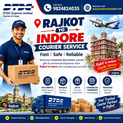 Rajkot To Indore Courier Service product image