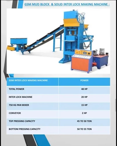 Block and Solid interlock making machine