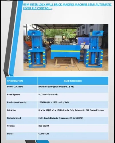 Inter lock Wall Brick making machine