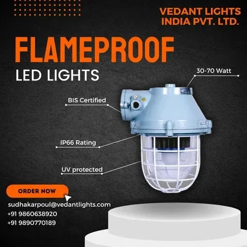Flameproof Bulkhead Lighting Fixture. product image
