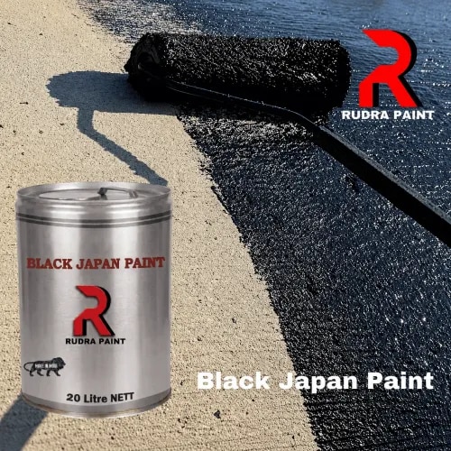 Black Japan paint, also known as Japan black or black enamel, is a glossy black coating made from linseed oil, resin, and lamp black pigment. It is applied with a brush, roller, or spray gun on wood, metal, or masonry surfaces. The paint dries to a smooth, glossy finish and offers durability and resistance to wear. It is commonly used in traditional and heritage applications on furniture, cabinetry, doors, trims, and architectural features. Proper surface preparation and maintenance are important for optimal results.