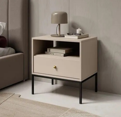 Elegant Open-Shelf Bedside Table product image