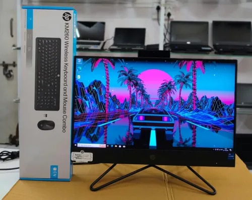 HP 200 Pro G4 All-in-One Desktop PC | Intel Core i5 10th Gen | 8GB DDR4 RAM | 256GB NVMe SSD | 21.5 Inch IPS Borderless Display | 5MP Webcam | Wireless Keyboard & Mouse product image