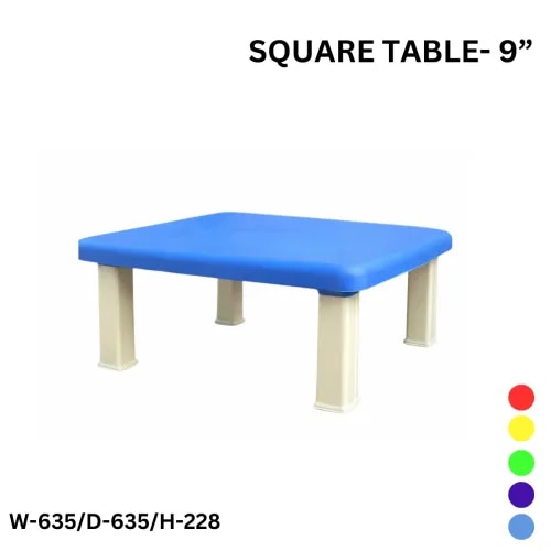 9 Inch Square Plastic Kids Table | WERSA Low Height Activity Table product image