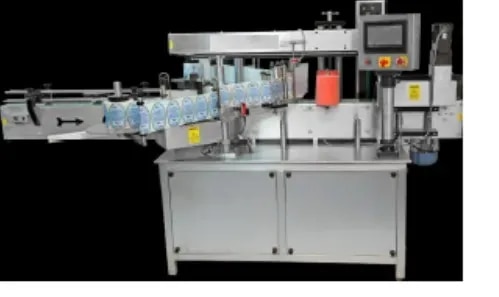 Automatic Self Adhesive Vertical Two Side Flat Bottle Sticker Labelling Machine product image