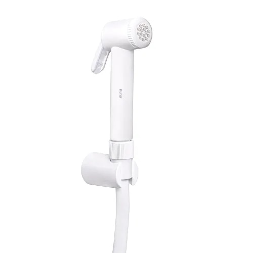 1)Material- 1) Faucet Head & Wall Holder: Heavy-duty, unbreakable ABS Plastic 2) Internal Valve: Solid brass core for high pressure resistance 3) Inner Tubing: High-grade EPDM reinforced with high-density nylon braiding2)Finish- Pristine, premium Glossy Plain White Finish3)Hose Length-1.0 Metre ultra-flexible PTMT hose pipe4)In the Box- 1) 1 x 1-Metre Flexible Hose Pipe2) 1 x Matching ABS Wall Hook / Holder3) 2 x Stainless Steel Wall Screws4) 2 x PVC Dowels (Gitti / Wall Plugs)5)Installation type- near the toilet commode area
