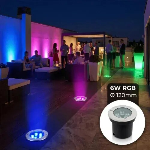 6W BURIAL LIGHT RGB WITH REMOTE 220V product image