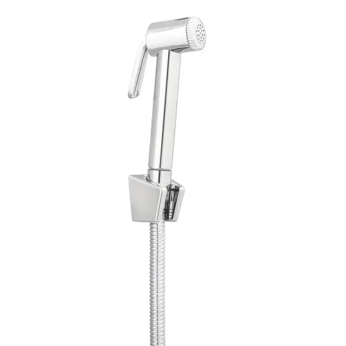 1)Material- 1) Faucet Spray Head & Wall Bracket: High-impact, premium engineering-grade ABS Plastic.2) Internal Valves: Solid brass insert block engineered to survive harsh structural water pressure shifts.3) Hose Shell: Tangle-resistant flexible metal braiding2)Finish: Sleek, high-reflection Glossy Chrome Finish3)Hose Length: 1.0 Metre flexible spiro-chrome hose pipe4)Installation Type: Wall-Mounted layout adjacent to the toilet commode5)In the Box- • 1 x ABS GR 112 Health Faucet Spray Gun• 1 x 1-Metre Flexible Chrome Hose Pipe• 1 x Sleek Matching Wall Bracket Holder• 1 x Wall Fastening Set (2 x Screws & 2 x Plastic Screw Anchors/Wall Plugs)• 2 x Leak-Proof Sealing Washers