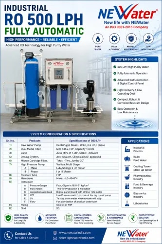 500 LPH RO with Movable Stand product image
