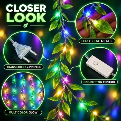 Leaf LED Curtain Light with Button Controller (1 Pc, Approx. 3.5 Mt (23998) product image