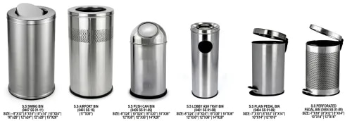 S.S PLAIN / PERFORATED / DECORATIVE BINS product image