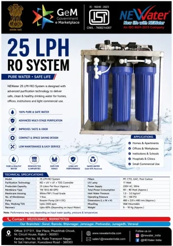 25 LPH RO System product image