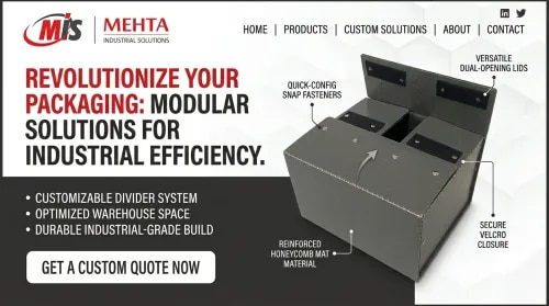 PP Bubble Guard Box Manufacturer in Vadodara, Gujarat – Mehta Industrial SolutionsMehta Industrial Solutions is a reliable manufacturer and supplier of PP Bubble Guard Boxes in Vadodara, Gujarat, India. These boxes are designed to provide lightweight, durable, and protective packaging for industrial products, electronic components, automotive parts, engineering goods, and other valuable items. Manufactured using polypropylene (PP) bubble guard sheets, these packaging boxes offer a practical solution for businesses seeking reusable, impact-resistant, and efficient packaging materials.PP Bubble Guard Boxes are valued for their lightweight construction, cushioning properties, and resistance to everyday handling damage. Their structured design helps protect products during storage, transportation, and material handling. Compared with conventional packaging options, these boxes can help reduce packaging weight, improve handling convenience, and support repeated use, depending on the application and operating conditions.At Mehta Industrial Solutions, Vadodara, we focus on providing PP Bubble Guard Box solutions suitable for diverse industrial packaging requirements. These boxes can be considered for manufacturing units, warehouses, logistics companies, automotive industries, electronics manufacturers, and engineering businesses that require dependable product protection. Custom sizes, shapes, and configurations can be discussed according to specific packaging needs.Businesses searching for a PP Bubble Guard Box Manufacturer in Vadodara, Gujarat can approach Mehta Industrial Solutions for industrial packaging solutions tailored to their operational requirements. Our focus is on product protection, convenient handling, packaging efficiency, and practical solutions for modern industrial applications.Choose Mehta Industrial Solutions for PP Bubble Guard Boxes in Vadodara, Gujarat, and explore suitable packaging options for your business.Product Name: PP Bubble Guard BoxCompany Name: Mehta Industrial SolutionsBusiness Type: Manufacturer and SupplierLocation: Vadodara, Gujarat, IndiaApplications: Industrial packaging, automotive components, electronics, engineering parts, storage, and transportation.