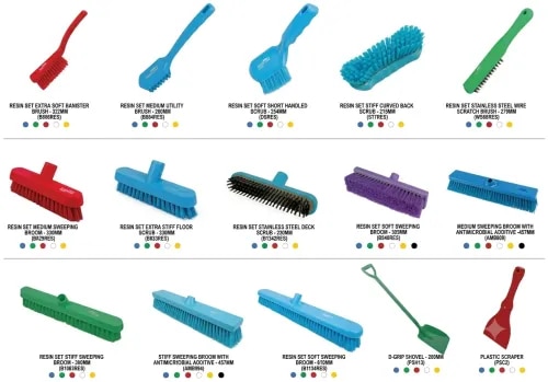 RESIN SET / HAND BRUSHES/ SWEEPER BRUSHES, Available Soft, Extra Soft, Medium, Stiff product image