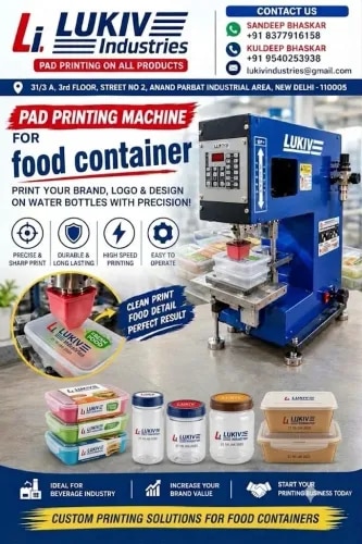 Plastic Pad Printing Machine for Food Containers in Shalimar Bagh product image