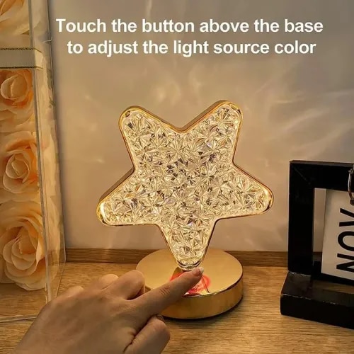 Crystal Diamond Lamp – USB Rechargeable, Dimmable LED (12571) product image