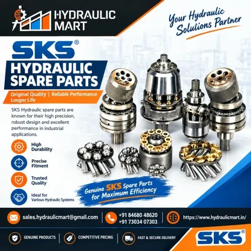SKS hydraulic piston pump spare parts, gear pump parts and vane pump parts: which is which?A pump fails, someone says “we need parts,” and a supplier asks one question: which type of pump? A surprising number of buyers can’t answer, and that’s where wrong orders start. Piston, gear and vane pumps wear in different places and need different parts. This guide sorts it out, and it also tells you which of the three the maker actually sells. Hydraulic Mart supplies hydraulic motors, pumps and valves to factories and plants across India, and this is the checklist we’d walk through with you.What does the maker actually offer?The maker is Saikesi, a Chinese hydraulics company. Its own site lists a product range of piston pumps and motors, axial closed pumps, axial bent pumps and motors, and a gear pump category. A second profile says it makes gears and charge pumps for piston pumps, control valves and precision castings. Piston pumps are the core. Many series are sold as replacements for other makers’ models. odoofreshdiI couldn’t find a vane pump line in any of those sources. So if someone offers you SKS hydraulic vane pump spare parts, ask which exact pump the part fits and who made the pump. Don’t assume.SKS hydraulic piston pump spare partsAn axial piston pump wears in its rotating group. A parts listing for one model shows the usual set: a valve plate, cylinder block, ball guide, retainer plate, nine piston shoes and a swash plate. Seals and bearings come separately. odooThe signs of wear are weak flow, hot oil and noise. Replace the matched set when the surfaces are scored, because a new part against a worn one wears quickly.SKS hydraulic gear pump spare partsA gear pump is simpler: two meshing gears in a housing. A distributor’s product list shows the supporting items too, including bushings, seal kits, floating seals, couplings and O-rings. odooFor gear pumps, wear shows up in the gears’ faces, the side plates or bushings and the housing bore. If the housing bore is scored, replacing parts alone often isn’t worth it, so check the housing first.SKS hydraulic vane pump spare partsA vane pump uses a slotted rotor with sliding vanes inside a cam ring. The wear parts are usually the vanes, rotor, cam ring and side plates, often sold as one cartridge kit, plus seals.Since the maker’s range doesn’t appear to include vane pumps, the useful questions are: which maker built your pump, and does the seller’s part fit that exact model? A part for the wrong vane pump won’t fix this one.The method: type, parts, matchType. Open the pump and identify it. Two gears means gear pump. A slotted rotor with vanes means vane pump. A cylinder block with pistons means piston pump.Parts. List what’s worn, using the descriptions above.Match. Give the seller your full model code and make them state which pump each part fits.A worked exampleSay a pump shows weak flow. You strip it and find a cylinder block with nine pistons, so it’s a piston pump. A kit listing offers one valve plate, one cylinder block, one ball guide, one retainer plate, one swash plate and a set of piston shoes. If your pump has nine pistons and the kit lists nine shoes, the count matches. If it lists seven, it’s the wrong kit. Now suppose instead you’d opened a pump and found two gears. That same kit may be useless, which is why figuring out the order comes first. This is an illustration test, not a spec sheet, so use your personal teardown statistics. Implementation steps1.	Take a photo of the pump and its nameplate before the teardown.2.	Take it apart and realize the type: appliances, vanes or pistons.3.	Photograph each damaged part and count pistons, vanes or gear teeth.4.	Write down the total model code, rotation, and working stress.5.	Send snapshots and information to Hydraulic Mart and ask what might happen.6.	Ask the vendor nation which pump fits each component and where it is sourced from.7.	Compare with the old before having every element in the transport.8.	Clean the pump and tank, reconcile the components and start at low pressure at the top of the pump.FAQsWhat are SKS hydraulic piston pump spare parts?They’re the rotating group parts, seals and bearings of an axial piston pump: valve plate, cylinder block, ball guide, retainer plate, piston shoes and swash plate.What are SKS hydraulic gear pump spare parts?Gears, side plates or bushings, shaft seals, O-rings and sometimes the housing. Check the housing bore before replacing parts.Are SKS hydraulic vane pump spare parts available?The maker’s published range doesn’t appear to include vane pumps. If a seller offers them, ask which pump they fit and who made it.How do I know which type of pump I have?Open it. Two meshing gears means a gear pump, a slotted rotor with vanes means a vane pump and a cylinder block with pistons means a piston pump.Can Hydraulic Mart help me identify the right parts?Yes. Send the nameplate, photos and model code to Hydraulic Mart, and ask about availability, source and warranty before you commit.Your next stepPhotograph the pump, strip it to identify the type and send everything to Hydraulic Mart. You’ll know exactly which parts to order before you spend anything.