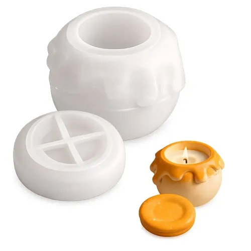 Silicone Mould Candle Pot With Cap JSMN68 product image