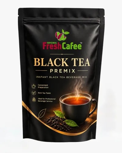 Original Fresh Cafee Black Tea PremixA Convenient Black Tea Solution for Professional Beverage ServiceBring convenience and efficiency to your beverage service with **Original Fresh Cafee Black Tea Premix**. Designed for commercial and institutional environments, this product offers a practical solution for businesses that require convenient black tea preparation as part of their daily beverage operations.From corporate offices and hospitality establishments to hospitals, educational institutions, factories, and catering services, Original Fresh Cafee supports professional beverage service with a product format designed for business use.Designed for Business Needs**Convenient Preparation** A premix format designed to simplify beverage preparation in busy commercial environments. Follow the preparation instructions specified on the product label.**Professional Beverage Service** Suitable for establishments seeking a convenient black tea offering for employees, guests, customers, and visitors.**Versatile Commercial Applications** Ideal for offices, hotels, restaurants, institutional kitchens, industrial canteens, catering operations, and suitable beverage vending systems.**Practical Product Handling** Designed with commercial distribution and everyday handling requirements in mind.### Where Can It Be Used?- Corporate offices and IT companies- Hotels, restaurants, and hospitality businesses- Hospitals and healthcare institutions- Colleges, universities, and educational institutions- Factories, industrial units, and employee canteens- Catering companies and commercial beverage operators- Suitable tea vending and beverage dispensing operations### Choose Original FreshCafeeOriginal FreshCafee aims to serve the needs of businesses seeking convenient beverage premix solutions for their everyday operations.**Looking for a black tea premix supplier for your business?**Contact Original FreshCafee to enquire about pricing, product specifications, packaging options, bulk supply, and distribution opportunities.**Original FreshCafee — Convenient Beverage Solutions for Business.**