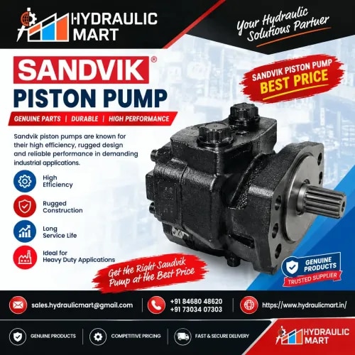 Sandvik piston pump price: how to build your own price sheet and who really makes the pumpNobody publishes one official Sandvik piston pump price. What you find online is a scatter of listings in different currencies, for pumps in different conditions, from sellers who often don’t say where the pump came from. Below is a way to turn that into a fair comparison, and a look at who actually builds these pumps. Advance Hydraulic Works imports and trades hydraulic pumps from Delhi NCR, and this is how we’d go about it with you.Sandvik hydraulic pump price list: why there isn’t oneSandvik sells genuine parts through a customer portal that shows prices and availability, plus a quote form and local offices. So a genuine price comes as a quote for your machine and your part number. There’s no public sheet.What you can see in public are seller listings. They’re a rough guide, nothing more. They aren’t Indian prices, they usually leave out duty and freight, and two listings can be describing two different pumps.What public listings showHere’s a sample for one pump family, each in the seller’s own currency:•	A used unit on eBay at US $2,880 or best offer.•	A used unit on a trading site for $2,500, one in stock.•	A listing marked down to $3,500 from $3,999.•	A marketplace listing from a Chinese seller at 752 USD.•	A rebuilt, tested tramming pump with warranty at 45,000 rand, down from 54,000.•	A European listing for two pump numbers at €5,819 excluding VAT and shipping, weighing about 40 kg.The maximum greenback parent is kind of 4.7 times the bottom ($three,500 against $752). That hole is what the Sandvik piston pump price genuinely seems like in exercise. Condition, supply, length and assurance move the number. The Sandvik name doesn’t.What moves the priceWhen you read a listing, check these first:•	Part number and size. Different numbers are different pumps. On one site the weights alone run from about 19 kg to 54 kg.•	Condition. New, rebuilt, used and aftermarket are four different products.•	Single or double. A two-section pump costs more.•	Source and warranty. A written warranty from a seller you can name costs more than none from one you can’t.•	Import costs. Freight, duty and taxes get added on top.Sandvik hydraulic pump manufacturers: who makes it?Sandvik builds the machines. The pumps inside are often made by pump specialists. Listings show Rexroth A10VO pumps on the DT920i drilling rig, and a tramming pump catalogued as a Rexroth A4VG71 under a Sandvik reference. That’s our reading of seller listings, so check the nameplate on your own pump.There’s another group as well. Factories in China list hydraulic pumps for Sandvik machines as “OEM quality.” They’re aftermarket makers. Their pumps may be fine, but ask for test results and a written warranty before you believe it.So when someone talks about Sandvik hydraulic pump manufacturers, they could mean three different things: Sandvik for the machine, pump specialists for many of the pumps, and aftermarket factories for the copies. Advance Hydraulic Works isn’t a manufacturer of any of them.The method: build a comparison sheet1.	Identify. Write down the part number, size and plate details of your pump.2.	Collect. Get at least three quotes, in writing.3.	Normalise. Put every quote on the same footing: delivered, duty paid, same condition, same warranty.4.	Compare. Weigh price, condition, source and warranty together.A worked exampleSay you have two quotes for the same part number. Quote A is a used unit at 2,500 units with no warranty. Quote B is a rebuilt unit at 3,100 units, with test results and a written warranty. B costs 600 more.Now say a failure costs you 3 days of downtime at 400 a day, which is 1,200, plus 300 for rework. That’s 1,500 in all. B pays for itself if A’s chance of failing is above 600 ÷ 1,500, or 40%. If you can’t honestly say A’s chance is below 40%, B is the safer buy.These are made-up units, there only to show the method. They aren’t real prices.Implementation steps1.	Photograph the pump, the nameplate and any tags earlier than you're taking it off.2.	Note each wide variety on it, plus the gadget model and serial quantity.3.	Send the details to Advance Hydraulic Works and at least two other sellers.4.	Ask each one for a delivered, duty-paid quote in writing.5.	Ask each to state the condition, the source, the test results and the warranty.6.	Put the quotes in one sheet and compare them line by line.7.	Check the new pump’s plate against the old one before you fit it.8.	Fit it, bleed the system and start at low pressure.Two mistakes show up again and again. People compare a foreign list price with a delivered quote, and they pick the cheapest one without asking what it actually is.FAQWhat is the Sandvik piston pump fee in India?There’s no unmarried price. It relies upon on the element variety, situation, source, guarantee and import charges. Send your info to Advance Hydraulic Works and ask for a written quote.Is there a Sandvik hydraulic pump rate listing?Not a public one. Sandvik quotes through its portal and workplaces, and seller listings best provide difficult guides in exclusive currencies.Who are the Sandvik hydraulic pump producers?Sandvik makes the machines. Many of the pumps inside are constructed via pump experts, and listings display Rexroth-type pumps under Sandvik numbers. Aftermarket factories make copies.Why do fees for the same Sandvik piston pump fluctuate a lot?Condition, source, guarantee and import fees all alternate the price. Often it isn’t clearly the same product.Is a cheap pump a horrific sign?Not on its very own. Ask what it's miles, in which it came from and who stands at the back of the guarantee.Your next stepPhotograph the nameplate, listing the part numbers and send them to Advance Hydraulic Works. Ask for a added quote that states condition, source and assurance, and you’ll see the real fee earlier than you commit.