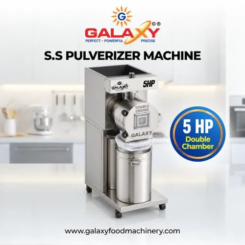 5HP S.S Double Chamber Pulverizer Semi Automatic product image