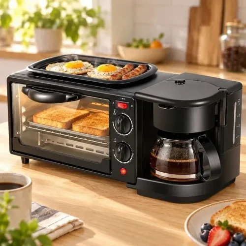 3-in-1 Breakfast Maker – Toaster Oven, Grill & Coffee (2788) product image