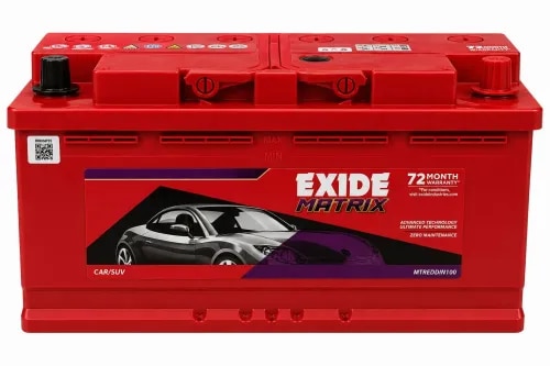EXIDE MATRIX MTREDDIN100 DIN 100AH BATTERY product image