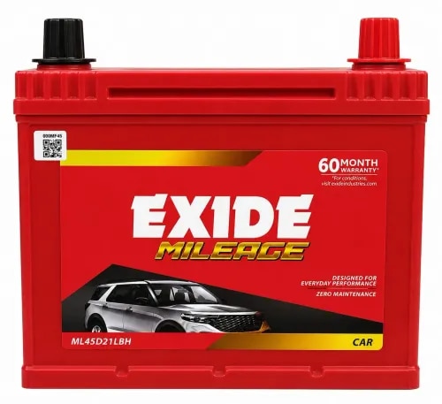 EXIDE MILEAGE CAR BATTERY ML45D21LBH product image