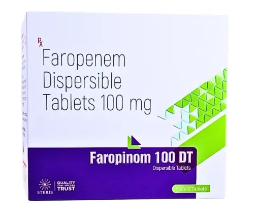Faropinom 100 DT is a prescription-only antibiotic that provides 100 mg of Faropenem in a dispersible tablet. Faropenem is a penem-type beta-lactam, and doctors use it to treat bacterial infections only when the causative organism is likely to respond to it.About Faropinom 100 DTThe active ingredient, Faropenem, stops bacteria from building a proper cell wall. The weakened bacteria cannot survive, which helps the body clear a susceptible infection.The tablet is meant to be mixed into water before it is taken. This can suit patients who find whole tablets hard to swallow. It should be used strictly as prescribed and according to the leaflet in the pack.Product SnapshotFeature DetailsBrand Faropinom 100 DTActive ingredient Faropenem 100 mgClass Penem beta-lactam antibioticForm Dispersible tabletMode of action Blocks bacterial cell-wall synthesisAvailability Prescription-only; subject to Indian regulationsPurpose Treating susceptible bacterial infections on a doctor’s adviceWhere Faropenem May Be UsedWhether Faropenem is chosen depends on the patient’s condition, the bacteria involved (suspected or confirmed), prevailing treatment guidelines and the approved product information. Infections for which it may be considered include:Respiratory infections: bacterial infections of the airways or lungs, where the organism is sensitive to Faropenem.Urinary infections: bacterial infections of the bladder or wider urinary tract, at a clinician’s discretion.Ear, nose and throat infections: certain bacterial infections of the ears, throat or sinuses, after examination.Skin and soft-tissue infections: selected bacterial skin infections, depending on severity and the organisms responsible.Other infections: any further use must follow approved indications, laboratory susceptibility and the treating doctor’s judgement.Please note: This antibiotic does not suit every infection. It should never be assumed appropriate for all chest, urinary, skin or genital conditions. Only a qualified healthcare professional can decide whether it is right for a particular patient.Notable Characteristics1. Bactericidal action. Faropenem attacks susceptible bacteria by interfering with the machinery that builds their cell walls. How well it works depends on the species and its susceptibility.2. Activity against some enzyme-producing bacteria. Certain bacteria make beta-lactamase enzymes that disable some beta-lactam antibiotics. Faropenem can work against some of these organisms, but results differ by bacterium and resistance mechanism. It is not a universal answer to resistant infections.3. Easy-to-prepare format. The tablet is dispersed in water following the pack instructions, which helps those who struggle with swallowing conventional tablets.4. Focused treatment. Matched to the right infection, it targets the responsible bacteria. Choosing the right antibiotic improves outcomes and limits needless antibiotic exposure.5. Oral route. When oral therapy is clinically suitable, treatment can proceed without injections. The prescriber decides the route based on the patient’s condition.How Faropenem WorksFaropenem attaches to penicillin-binding proteins, which bacteria rely on to assemble and maintain their cell walls. With these proteins blocked, the wall cannot form properly, the bacterial structure weakens and the cell dies. This makes Faropenem bactericidal against susceptible organisms. It does not act on viruses and cannot treat every bacterial infection.Dosing and AdministrationThe dose is set by the doctor after considering age, body weight (where relevant), the type and seriousness of the infection, and kidney function.Dose: use only the strength and quantity prescribed.Frequency: follow the daily schedule given to you; do not alter it yourself.Duration: finish the prescribed course without lengthening or shortening it unless your doctor says so.Preparation: disperse the tablet as directed in the leaflet or by your pharmacist.Missed dose: check the leaflet or ask a pharmacist. Never double up to make up for a forgotten dose.No single dosing plan fits all patients, so a general range should never replace a personal prescription.Possible Side EffectsAs with other antibiotics, reactions can occur, and they vary from person to person.Milder effects may include:Nausea or stomach upsetAbdominal discomfortLoose stools or diarrhoeaRash or itchingHeadache or dizzinessSpeak to a healthcare professional if these continue, become bothersome or get worse.Get medical help promptly for:Serious allergy: swelling of the face, lips, tongue or throat, or trouble breathing is an emergency.Severe diarrhoea: persistent, watery or bloody stools may signal a serious antibiotic-related complication.Severe skin reaction: widespread rash, blisters or peeling skin needs urgent assessment.Liver concerns: yellow skin or eyes, or dark urine, should be checked quickly.This list is not exhaustive. Refer to the product information and your doctor for advice specific to you.Precautions and WarningsAllergies: tell your doctor about any past allergy to Faropenem, penicillins, cephalosporins or other beta-lactams.Kidney health: report any kidney disease or reduced function, as it can affect suitability and dosing.Pregnancy and breastfeeding: consult your doctor first if you are pregnant, planning pregnancy or nursing. Use only after a personal benefit–risk assessment.Other medicines: share a full list of prescription drugs, over-the-counter products and supplements so interactions can be checked.Antibiotic resistance: take Faropenem only for a suitable bacterial infection. Misuse and incorrect dosing fuel resistance.Medical history: discuss existing conditions and earlier drug reactions before starting.Who Is It For?Faropinom 100 DT may be considered for patients who need an antibiotic for a susceptible bacterial infection and for whom this dispersible form is suitable. The prescriber decides based on examination, the likely or confirmed organism, individual risk factors and current guidance. It should not be self-started for fever, cough or sore throat without first establishing that an antibiotic is needed.Buying Faropinom 100 DT in IndiaBefore purchasing, confirm the brand, strength, manufacturer and the legitimacy of the seller. For safety:Get a prescription from a registered medical practitioner.Buy from a licensed pharmacy or a duly authorised online pharmacy.Inspect the name, strength, batch number, expiry date and pack condition.Store it as the packaging directs.Ask the pharmacist if anything is unclear.Price and availability: these differ by manufacturer, pack size, pharmacy and location. Confirm current details with a licensed seller rather than an unverified figure.Frequently Asked Questions1. What is Faropinom 100 DT prescribed for?It contains Faropenem 100 mg and is used for certain bacterial infections when the organism is susceptible and the medicine is clinically suitable.2. Is it an antibiotic?Yes. Faropenem is a penem-class beta-lactam that disrupts bacterial cell-wall formation.3. What is the active ingredient?Faropenem 100 mg. Check the pack for full composition details.4. Will it cure a common cold?No. Colds are viral, and antibiotics do not act on viruses.5. How do I take it?Exactly as prescribed. Prepare the dispersible tablet in water as described in the leaflet or by your pharmacist.6. What is the right dose?It depends on the infection, your age, kidney function and other individual factors. Follow your doctor’s prescription.7. How long is the course?The duration depends on the infection and your response. Complete the course unless your doctor changes it.8. What side effects can occur?Stomach upset, nausea, diarrhoea, headache and skin reactions are possible. Seek advice if they persist or become severe.9. Can it cause diarrhoea?Yes, as antibiotics can. Contact a healthcare professional quickly if it is severe, long-lasting or bloody.10. Can I stop once I feel better?Do not stop or alter treatment on your own. Talk to your doctor about side effects or if you think treatment is no longer needed.11. Is it safe in pregnancy?A doctor must assess this individually. Do not use it in pregnancy without medical advice.12. Can I use it while breastfeeding?Ask your doctor first. The decision rests on available safety data and your circumstances.13. Can people with kidney problems take it?They should tell their doctor beforehand, who will decide on suitability and any adjustment.14. Is Faropenem a penicillin?No, it is a penem. Both are beta-lactams, so discuss any antibiotic allergy history with your prescriber.15. Is alcohol allowed during treatment?Ask your doctor or pharmacist, especially if you have other conditions or take other medicines. Avoid alcohol if it worsens symptoms.16. What if I miss a dose?Consult the leaflet or your pharmacist. Do not take a double dose unless a professional tells you to.17. Does it work on resistant bacteria?It may act on certain bacteria that resist some other antibiotics, but this depends on the organism and resistance mechanism. Medical assessment is essential.18. Can it be used for any infection?No. It is for suitable bacterial infections only, chosen through clinical assessment and, where needed, lab testing.19. What does it cost in India?Confirm the current price with a licensed pharmacy, as it varies by pack size, maker and location.20. Where can I buy it?Enquire at a licensed local or authorised online pharmacy. A valid prescription may be required under applicable rules.ConclusionFaropinom 100 DT is a dispersible Faropenem 100 mg antibiotic for selected bacterial infections, to be used under a qualified healthcare professional’s guidance. It works by disrupting bacterial cell-wall formation, and the dispersible form offers an alternative for patients who find standard tablets difficult.Responsible use depends on accurate diagnosis, the right antibiotic choice, sticking to the prescribed regimen and watching for side effects. Always consult a healthcare professional before starting, stopping or changing antibiotic treatment.